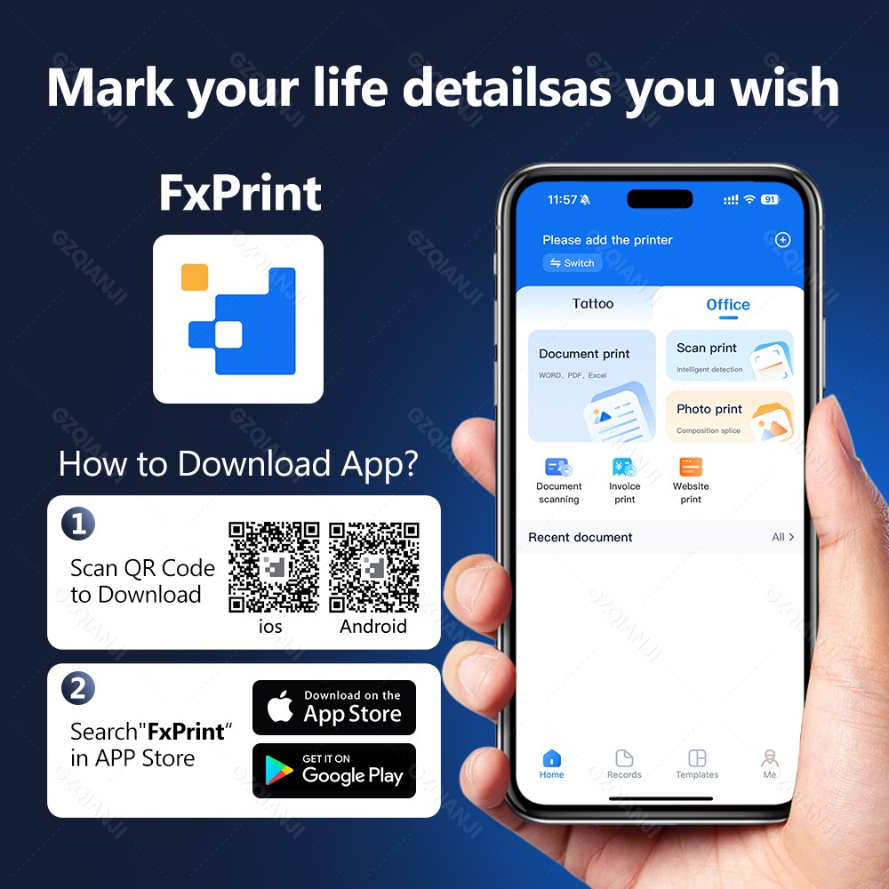 휴대용 A4 열전 사 프린터 블루투스 사진 PDF 문서 - Commercial Photo Printer 리뷰 및 가격