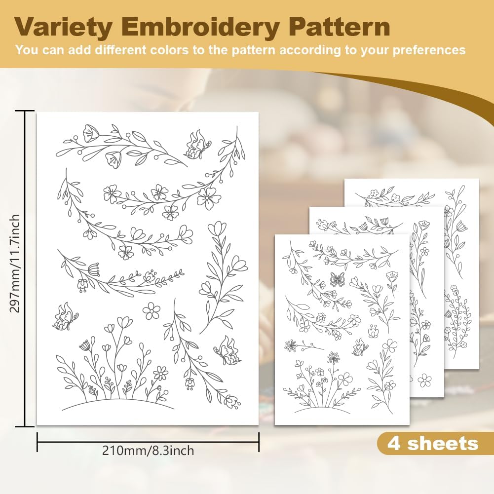 수용성 자수 안정제 종이 스틱 스티치 워시 어웨이 시트 - Embroidery Stabilizer Backing 리뷰 및 가격